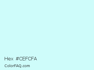 Hex #cefcfa Color Image