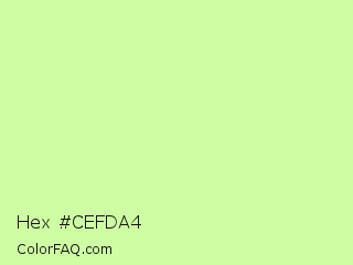 Hex #cefda4 Color Image