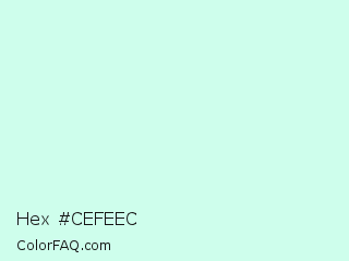 Hex #cefeec Color Image