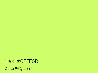 Hex #ceff6b Color Image