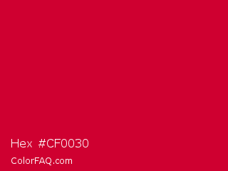 Hex #cf0030 Color Image