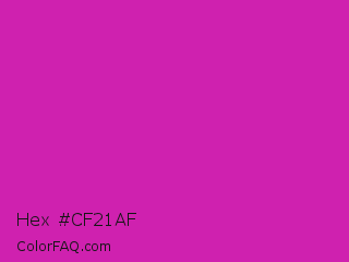 Hex #cf21af Color Image