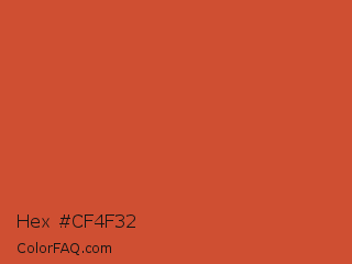Hex #cf4f32 Color Image