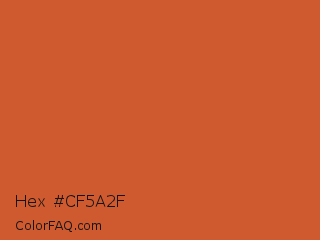 Hex #cf5a2f Color Image