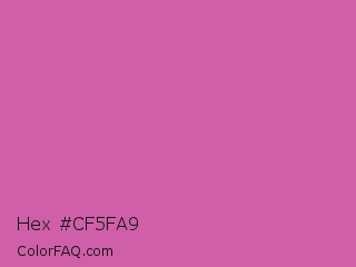 Hex #cf5fa9 Color Image