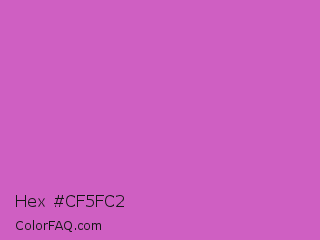 Hex #cf5fc2 Color Image