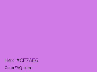 Hex #cf7ae6 Color Image
