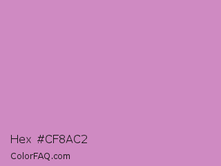 Hex #cf8ac2 Color Image