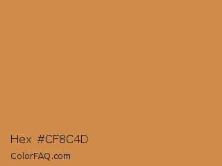 Hex #cf8c4d Color Image