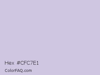 Hex #cfc7e1 Color Image