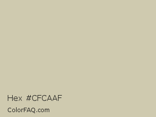 Hex #cfcaaf Color Image