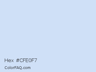 Hex #cfe0f7 Color Image