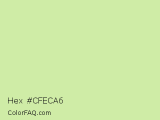 Hex #cfeca6 Color Image