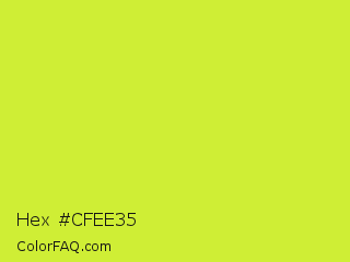 Hex #cfee35 Color Image