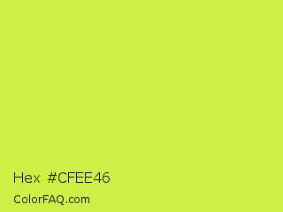 Hex #cfee46 Color Image