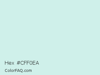 Hex #cff0ea Color Image