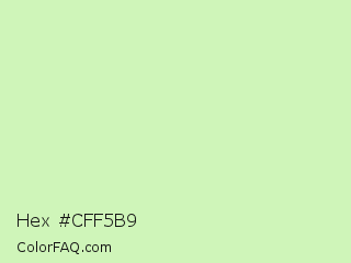 Hex #cff5b9 Color Image
