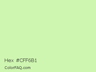 Hex #cff6b1 Color Image