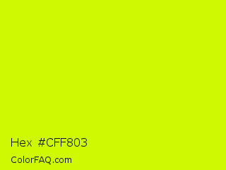 Hex #cff803 Color Image