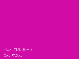 Hex #d00ba6 Color Image