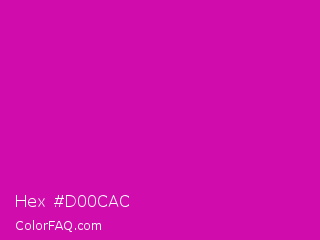 Hex #d00cac Color Image