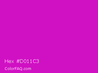 Hex #d011c3 Color Image