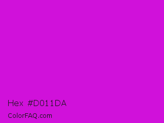 Hex #d011da Color Image