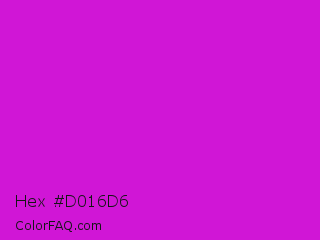 Hex #d016d6 Color Image
