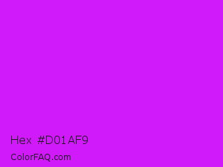 Hex #d01af9 Color Image