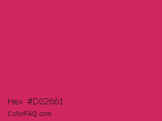 Hex #d02661 Color Image
