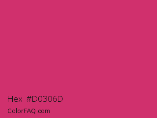 Hex #d0306d Color Image
