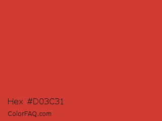 Hex #d03c31 Color Image