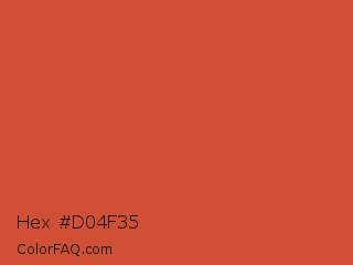 Hex #d04f35 Color Image