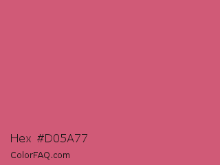 Hex #d05a77 Color Image