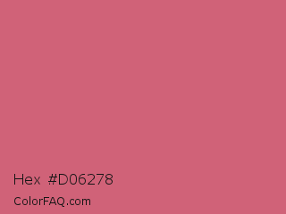 Hex #d06278 Color Image