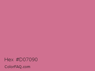 Hex #d07090 Color Image