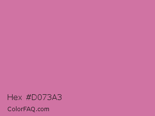 Hex #d073a3 Color Image