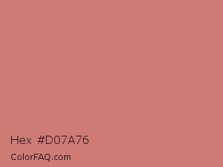 Hex #d07a76 Color Image