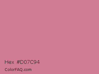 Hex #d07c94 Color Image