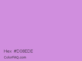 Hex #d08ede Color Image