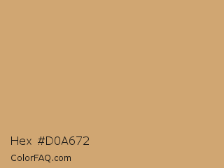 Hex #d0a672 Color Image