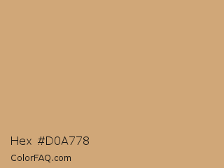 Hex #d0a778 Color Image