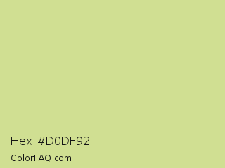 Hex #d0df92 Color Image