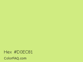 Hex #d0ec81 Color Image