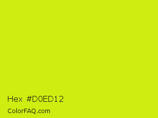Hex #d0ed12 Color Image