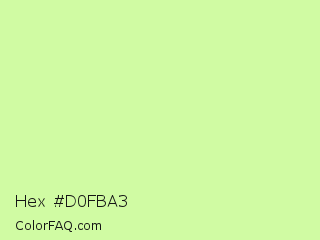 Hex #d0fba3 Color Image