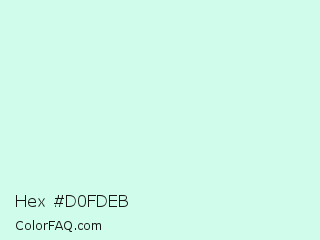 Hex #d0fdeb Color Image