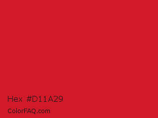 Hex #d11a29 Color Image