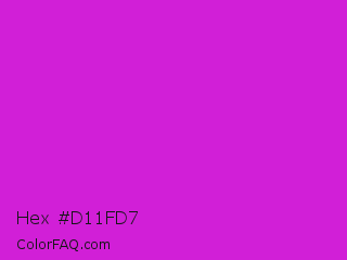 Hex #d11fd7 Color Image
