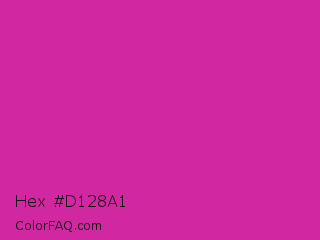 Hex #d128a1 Color Image